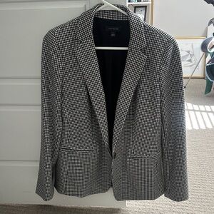 Zara Black and White Checkered Blazer